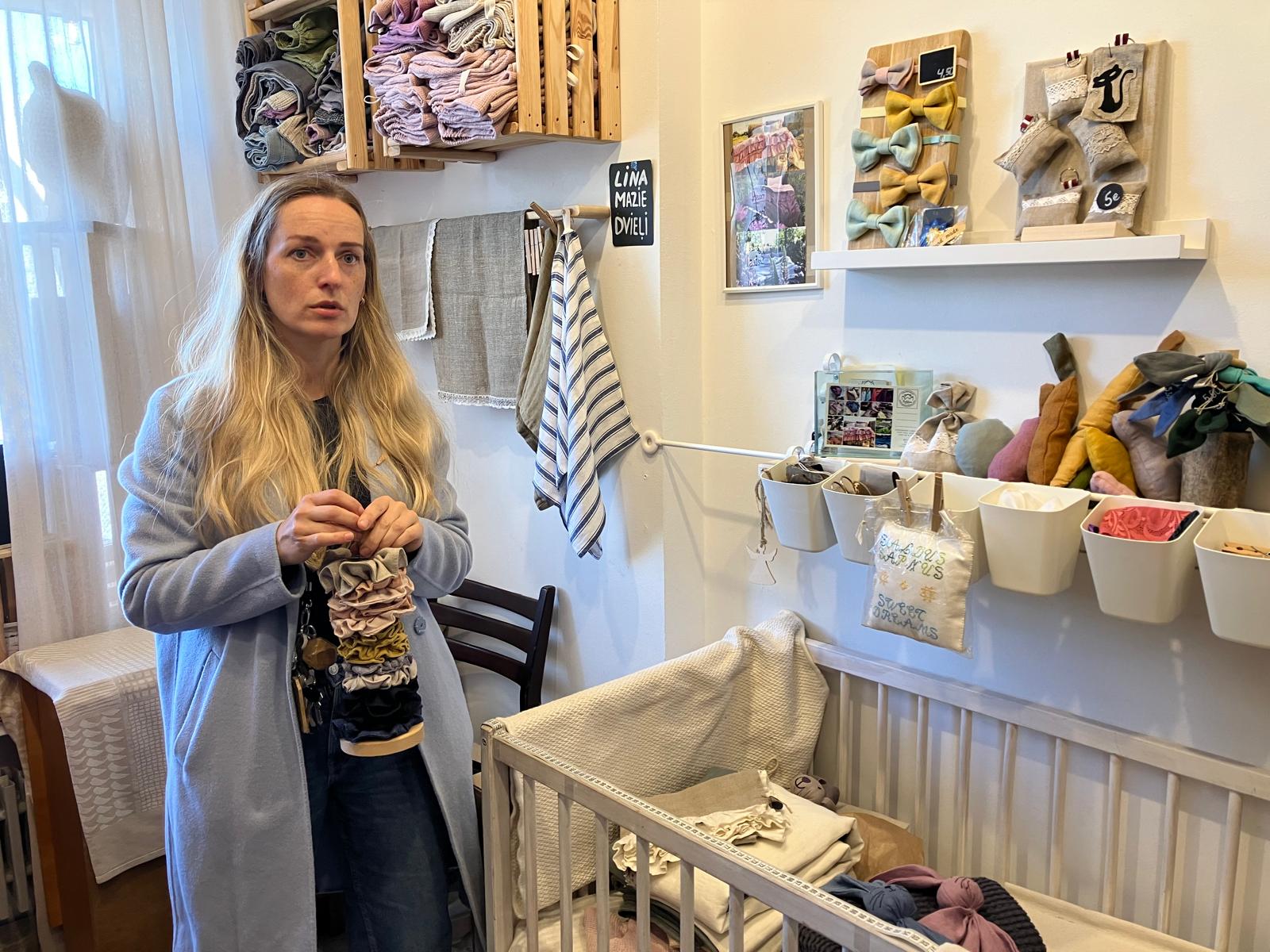 Kuldīgas uzņēmuma “Grace of Linen” īpašniece Agita Vilnīte.