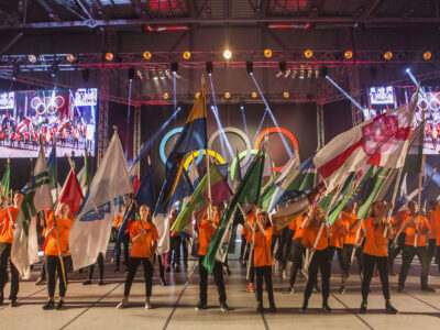 Latvijas Jaunatnes olimpiādes lāpas sagaidīšana Kuldīgā